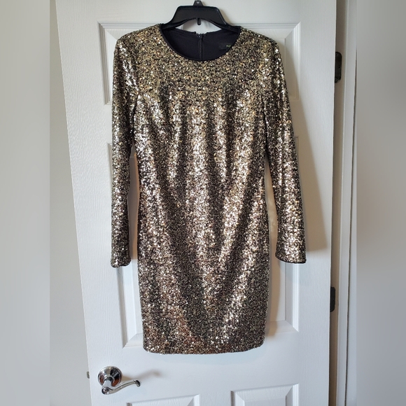 Maia gold sequin‎ dress - Picture 1 of 6